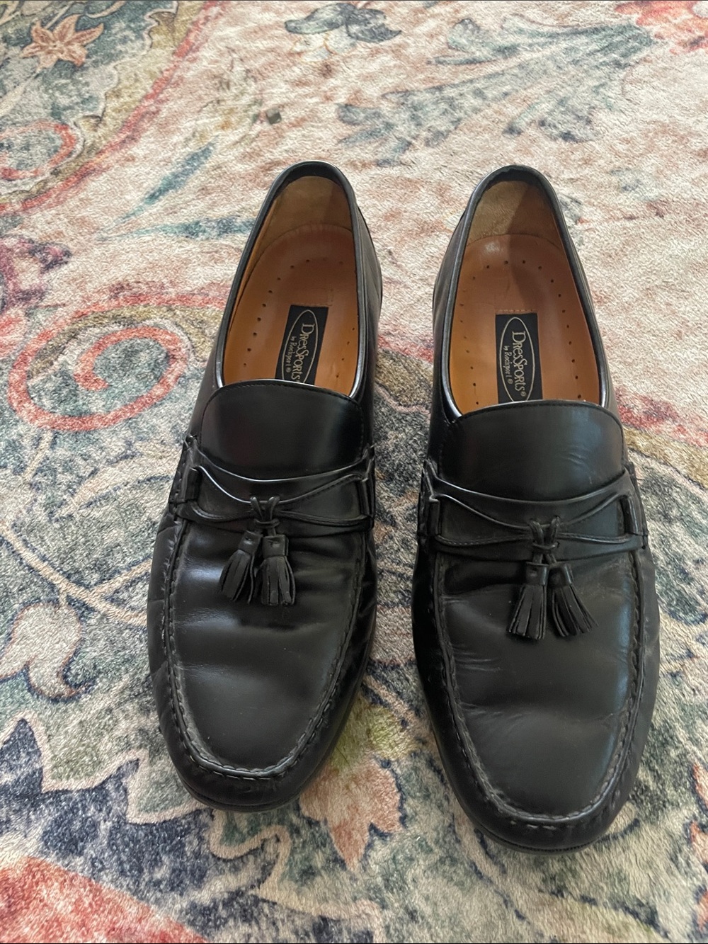 Rockport Black Leather Tassel Loafers